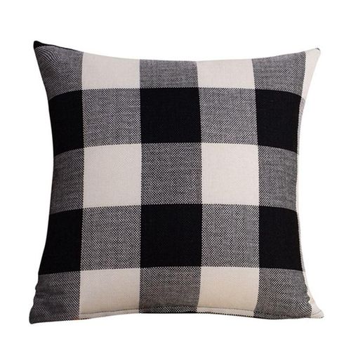 Housse De Coussin À Motif De Treillis Classique, Taie D'oreiller Carrée De Style Simple, Décoration De Maison Pour Canapé-Lit, Voiture, 45x45cm