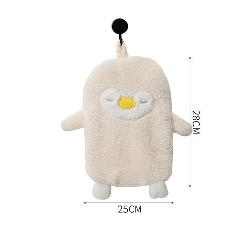 Sqinans Serviette De Cuisine En Corail Doux, Dessin Animé, Serviette De Bain Pingouin Mignon Pour Enfants, Serviettes À Séchage Rapide 1 Pièce