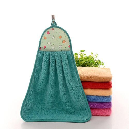 Serviette De Cuisine En Peluche, Serviette À Main Suspendue Pour Pépinière, Salle De Bain, Chiffon Épais Et Doux, Non Collant À L'huile, Lavage De La Vaisselle À Séchage Rapide