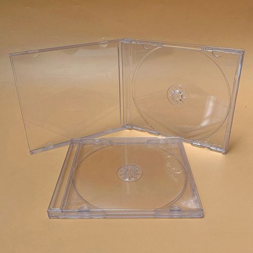Boîte de rangement standard pour disque unique, boîtier pour DVD, CD ReadStar, 14.2 × 12.4 × 1.0cm, plastique transparent, CD Jewel, 1PC