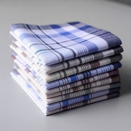 Lot De Mouchoirs Carrés À Rayures Pour Homme, Serviette De Poche Classique Vintage En Coton Pour Ixde Mariage, Aléatoire, 38x38cm