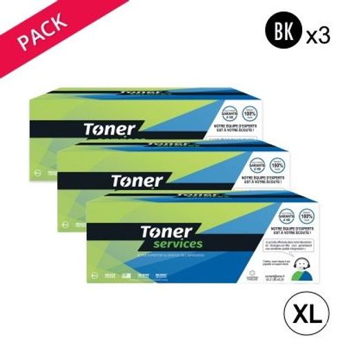 Compatible Lexmark 602H Pack 3 Toners Noir 60F2H00 (LT602H)