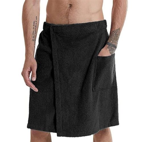 Peignoir Doux Pour Hommes, Vêtements De Maison Confortables, Couleur Unie, Robe De Bain Et Chemise De Nuit Pour Hommes, Peignoir, Serviettes Et Poches