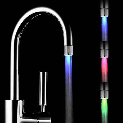 Capteur de température de changement d'eau à LED, douche chaude, robinet, tête de buse, lumière de cuisine, 7 documents