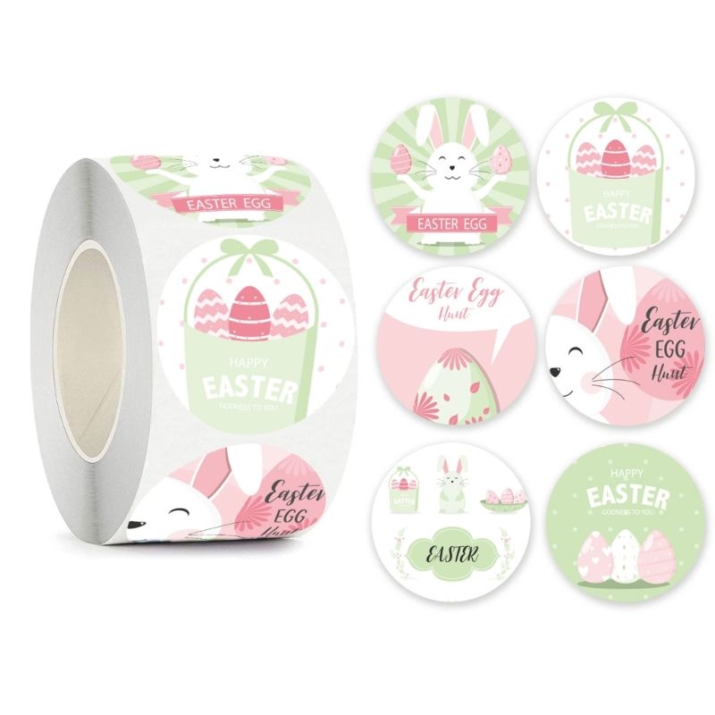 tiquette Autocollante Joyeux Pques, Autocollant Lapin Peep...