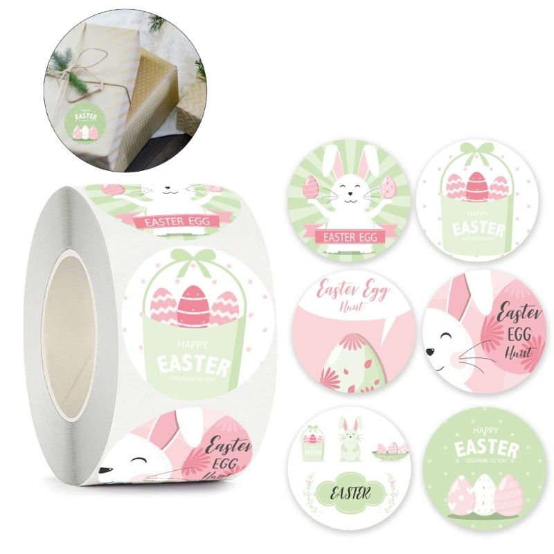tiquette Autocollante Joyeux Pques, Autocollant Lapin Peep... - 2