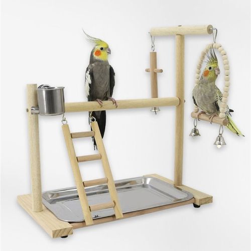 Échelle Balançoire Avec Support Pour Oiseaux, Jouet À Mâcher, Perchoir Pour Perroquets, Support De Jeu Avec Alimentation Standard, F1cc