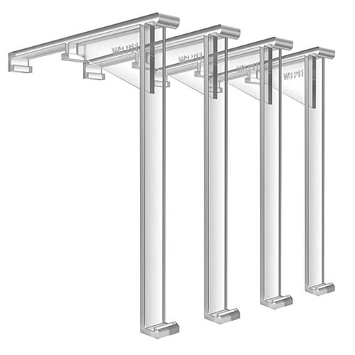 Boîte À Rideaux En Plastique Transparent 89mm, 10 Pièces, Couvercle À Angle Droit, Support De Retenue Caché Pour Stores Verticaux, Accessoires De Pièces