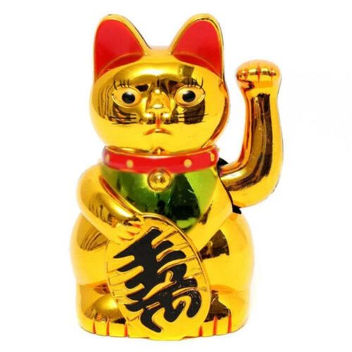 Maneki Neko en or chat porte-bonheur, artisanat électrique, maison, boutique, hôtel, nouveau