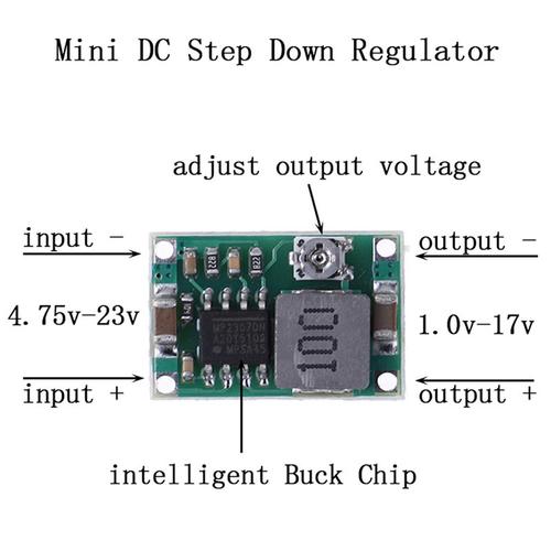 Mini régulateur de tension à convertisseur abaisseur 3A DC-DC, 5V-23V à 3.3V 6V 9V 12V