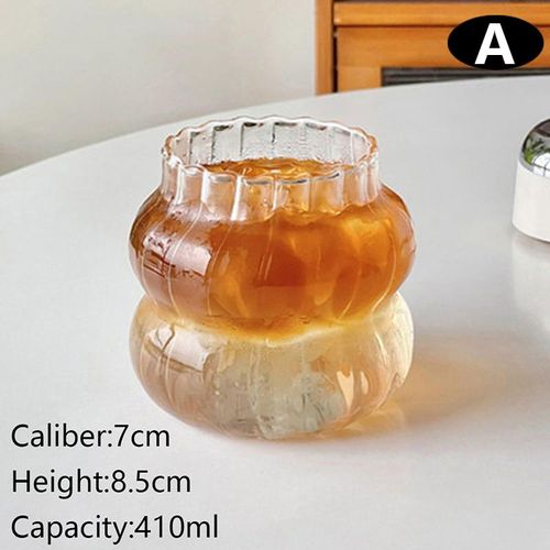 Tasse À Café En Verre Transparent, 1 Pièce, Pour Le Petit-Déjeuner, Le Lait, Style Américain Glacé, Latte, Jus, À Pression Froide, Nouveau