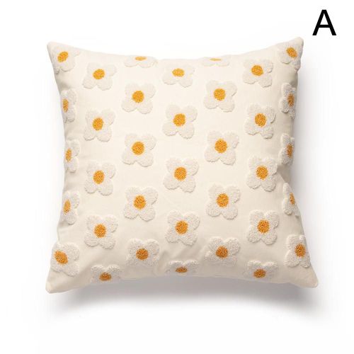 Juste De Coussin Imprimée Chrysanthème, Taie D'oreiller Douce, Taie D'oreiller Pour La Maison Et La Voiture, Housses De Canapé, Tournesol, 45x45cm, N6e6, 1pc