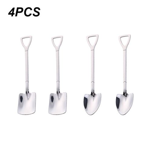 Cuillères À Pelle En Acier Inoxydable, Cuillère À Café Créative Pour Crème Glacée, Cuillère À Dessert, Ensemble De Couverts De Cuisine, 4 Pièces, 8 Pièces