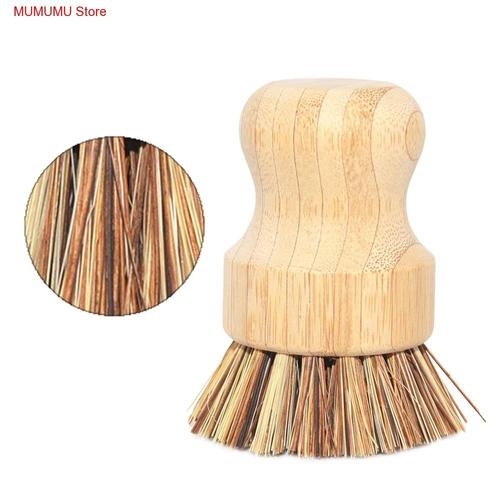 Brosse de nettoyage avec manche en bambou naturel, brosse de nettoyage de cuisine, Pot, bol de vaisselle, vente chaude nécessaire à la maison, nouvel arrivage