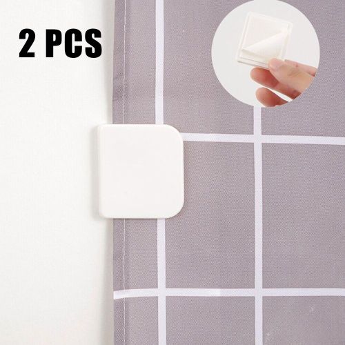Crochets Anti-Éclaboussures Pour Rideau De Douche, Pinces Partenaires, Garde De Bain, Maison, Jardin, 2 Pièces