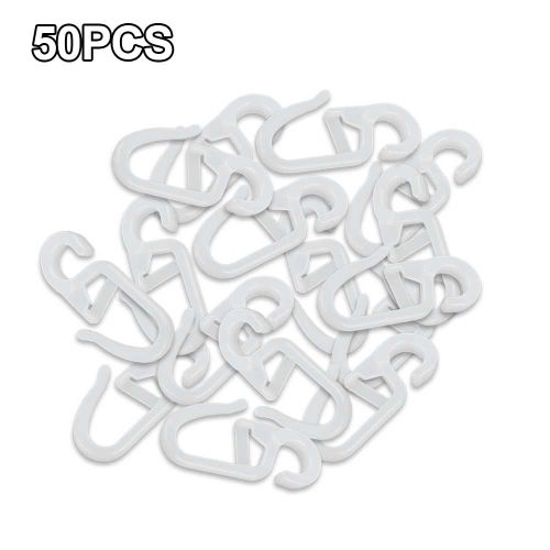 Crochets De Rideau Pliants En Plastique, Accessoires De Rideau, Crochet De Rideau, Traitements De Fenêtre, Longueur 34mm, 50 Pièces