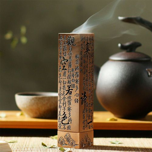Porte-bâton d'encens bouddhiste, boîte d'encens en forme de c¿ur Sutra, brûleur de parfum d'intérieur, ornements