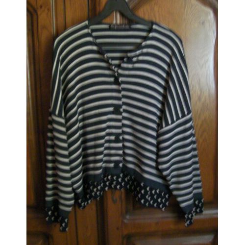 Gilet Bleu Marine La Fée Maraboutée - Taille 46/48