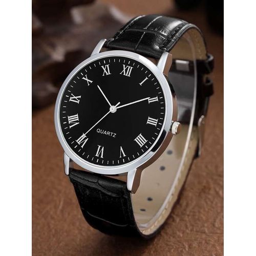 Montre Élégante Quartz Romain Pour Homme