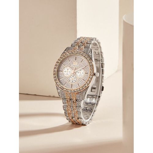 Lueur Étincelante Montre Quartz Diamant Unisexe