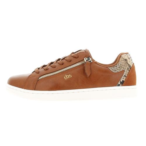 Chaussures Basses Cuir Ou Simili Tbs Sneakers Marron