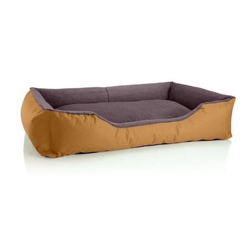 Lit Pour Chien Beddog Teddy,Canapé,Coussin, Panier Corbeille Lavable Avec Bordure [Xxxl Env. 150x110cm, Golden-Brown (Or/Brun)]