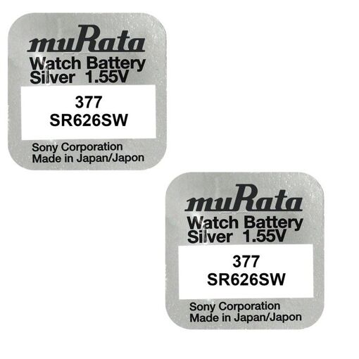 2 piles Murata Sony 377 SR626SW
