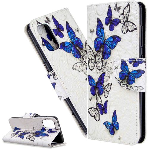 Coque Galaxy S20 Fe 5g,Portefeuille Etui Housse Pour Samsung Galaxy S20 Lite Coque Paillette Paillon Fleur Pu Cuir Flip Wallet Etui Couverture Pour Galaxy S20 Fe 5g,Bf Royal Blue Butterfly