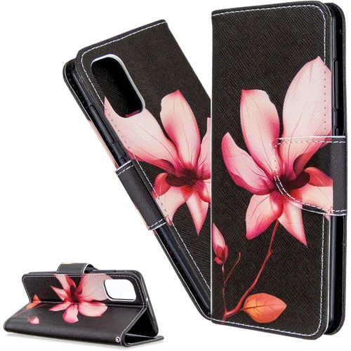 Coque Galaxy S20 Fe 5g,Portefeuille Etui Housse Pour Samsung Galaxy S20 Lite Coque Antichoc Paillon Fleur Anime Pu Cuir Flip Wallet Coquille Couverture Pour Galaxy S20 Fe 5g,Bf Pink Lotus