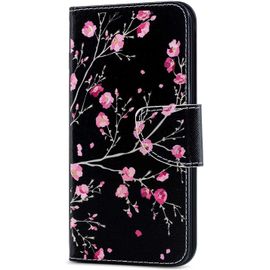 Coque Iphone 13 Mini,Portefeuille Etui Housse Pour Iphone 13 Mini Coque Paillette Anime Paillon Fleur Pu Cuir Flip Wallet Couverture Pour Iphone 13 Mini,Hx Pink Flower