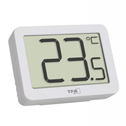 Thermomètre D'ambiance Numérique, Avec Support Magnétique, Blanc, Tfa 30.1065.02
