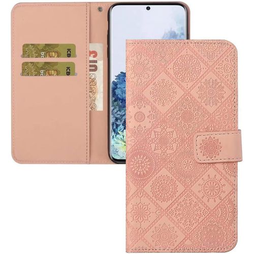 Coque Galaxy A14 5g,Portefeuille Etui Housse Pour Samsung Galaxy A14 5g Coque Paillette Fleur Totem En Relief Chat Pu Cuir Flip Wallet Couverture Pour Samsung Galaxy A14 5g,Xc Totem Pink