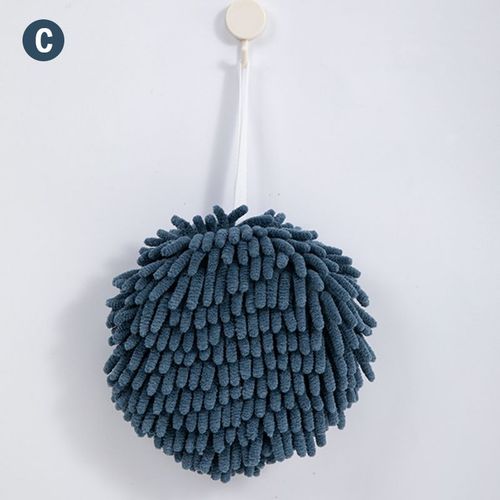 Serviette Chenille Absorbante, Type Suspendu, Pour Toilette, Cuisine, Maison, Créative, Jolie Boule À Main Pour Salle De Bain, Sans Vis