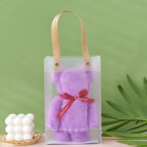 Serviette En Velours Polaire 30x30cm, Serviette De Main En Velours, Ours Mignon, Mouchoir Absorbant, Pour Le Visage, Cadeaux De Mariage, Vacances D'affaires