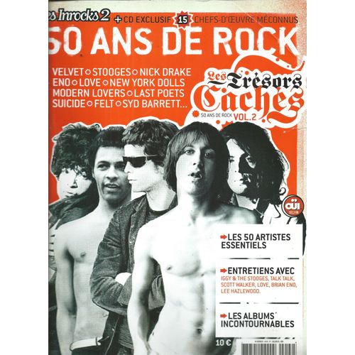 Les Inrocks 2 2004 Syd Barrett, Nick Drake, Brian Eno, Lee Hazlewood, The Last Poets, Arthur Lee, The New York Dolls, The Stooges, Alan Vega & Martin Rev, Talk Talk, Velvet Underground, Scott Walker