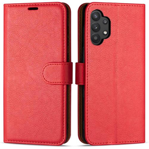 Case Collection Étui De Style Portefeuille Avec Rabat Pour Coque Samsung Galaxy A32 5g 6 5"" En Cuir De Première Qualité Avec Emplacements Carte De Crédit Et Monnaie Pour Samsung Galaxy A32 5g Coque