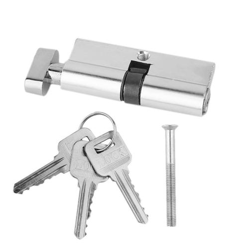 Cylindre de serrure de porte métallique en aluminium de 70mm haute qualité sécurité à domicile Anti-perçage avec 3 clés jeu d'outils couleur argent 2017