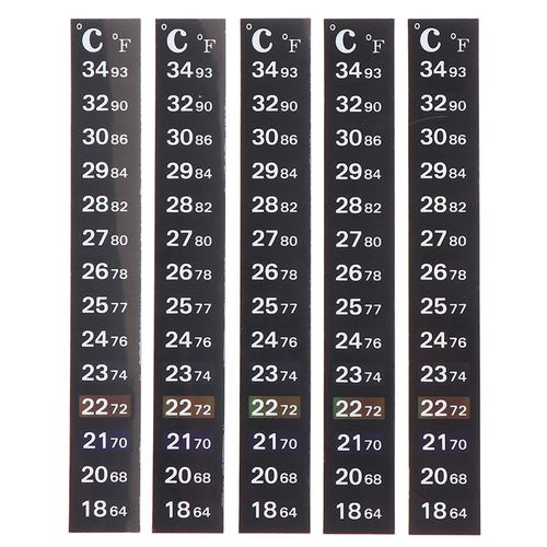 Autocollant Thermomètre Pour Aquarium, 5 Pièces, Accessoires Pour Aquarium, Double Échelle Numérique, Haute Qualité, Durable