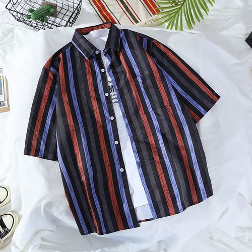 Chemise A Manches Courtes Florale Japonaise Rétro Hommes Et Femmes Hawaiennes Avec Le Meme Style Décontracté Chemise De Plage Ample Marée
