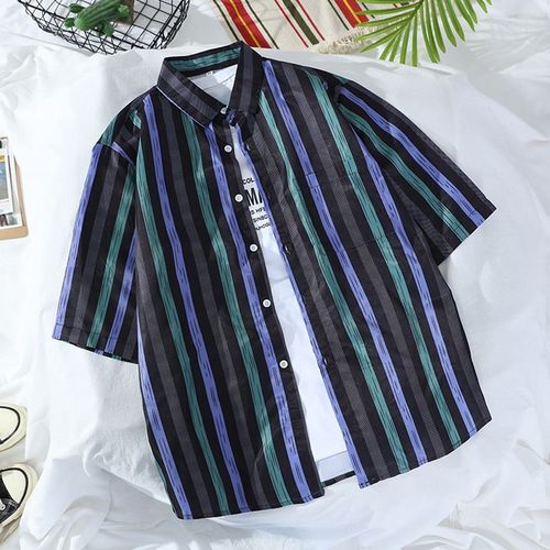 Chemise A Manches Courtes Florale Japonaise Rétro Hommes Et Femmes Hawaiennes Avec Le Meme Style Décontracté Chemise De Plage Ample Marée