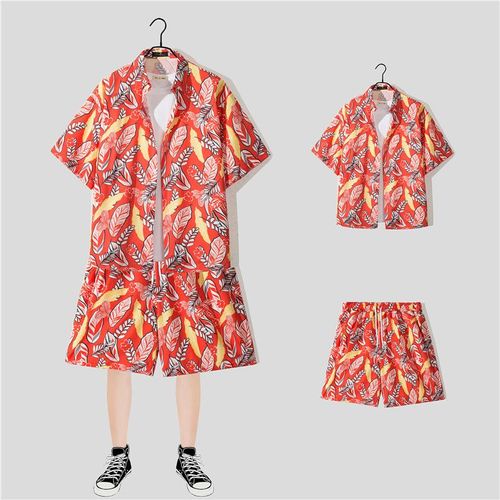 Hainan Island Vetements Chemise De Plage Costume Pour Homme Sanya Voyage Hawaii Chemise A Fleurs Grande Taille Lâche A Manches Courtes Vetements A Séchage Rapide