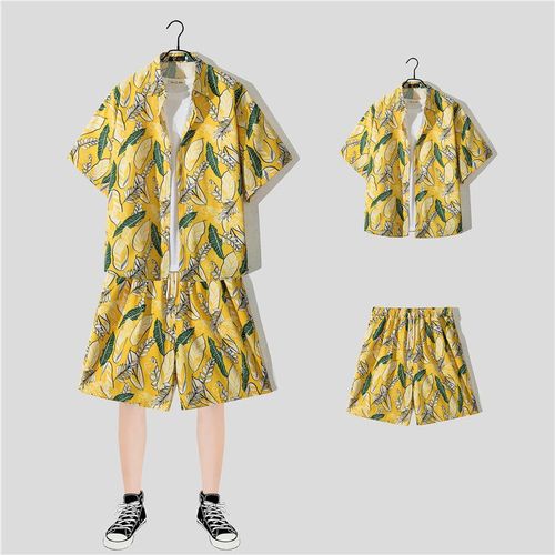 Hainan Island Vetements Chemise De Plage Costume Pour Homme Sanya Voyage Hawaii Chemise A Fleurs Grande Taille Lâche A Manches Courtes Vetements A Séchage Rapide