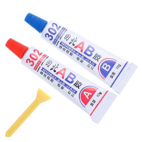 Colle Super AB 302 résine époxy liquide forte cuir caoutchouc adhésif époxy métal verre bois Kit de papeterie UV