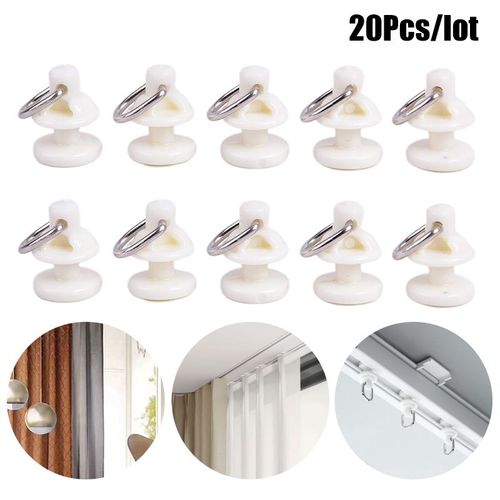 Rails Pour Rideaux, 20 Pièces, Rouleaux Pour Crochets, Accessoires