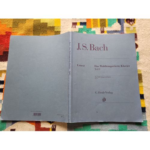 J.S. Bach : Das Wohltempierte Klavier, Teil / The Well-Tempered Clavier Part 1. Edition G. Henle Verlag ( Bwv 846-869)