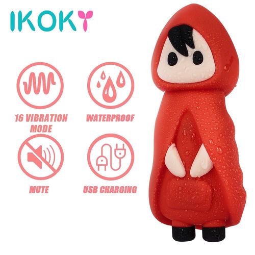 Ikoky-Vibromasseur Anal Et Vaginal En Forme De Petit Chaperon Rouge, Jouet Sexuel Vibrant, Éthicateur De Clitoris, Emouf D'orgasme, Mignon, Continents, Sex Shop