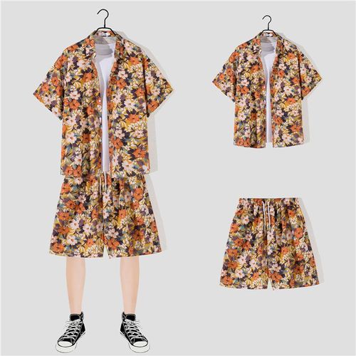 Chemise Deux Pieces Costume Collection Commerce Extérieur Grande Taille Chemise A Manches Courtes Chemise Imprimée Hommes Été Nouvelle Chemise Aliexpress