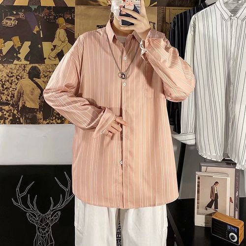 Style Rétro De Ins Automne Sentiment Chemise A Fleurs A Manches Longues Couples Masculins Et Féminins All-Match Lâche Chemise Cubaine Paresseux A La Mode