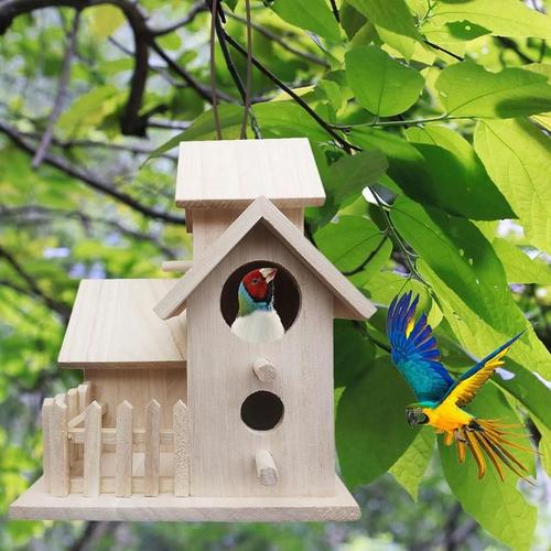 Mangeoire ddiamètreexterieur pour oiseaux, abri en bois a suspendre