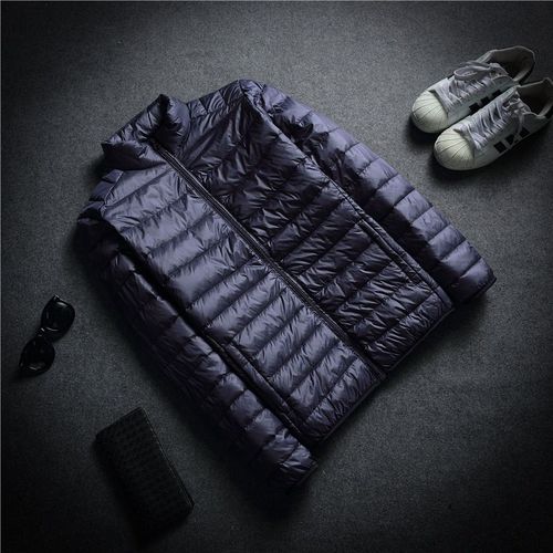 Doudoune Légere Anti-Saison Hommes Col Montant A Capuche Section Mince Manteau Court Léger D'âge Moyen Et Jeunes Grande Taille Dégagement De Vetements Pour Hommes